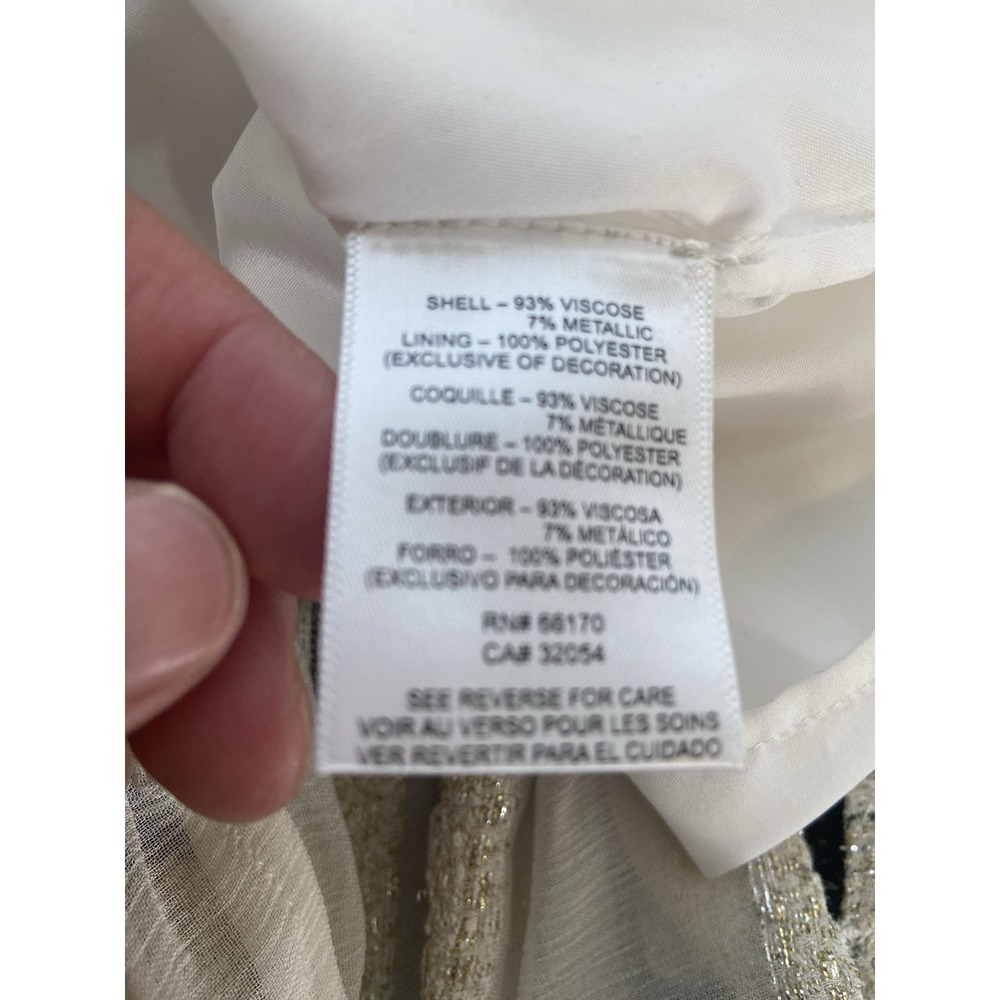 Anthropologie Verb Maxi Dress Women Size M Embroidered Boho Gold Black Beaded - Picture 12 of 13